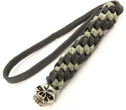 Schmuckatelli Lanyard - Emerson Pewter Bead - Pewter Finish - Black and Digi Camo Cord - 4.A-EBLBDCP