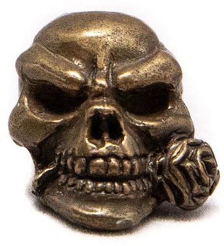 Schmuckatelli Rose Skull Solid Bronze Premium Bead - Oil Rubbed Finish - RORBO