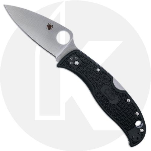 Spyderco LeafJumper Knife - C262PBK - VG-10 Leaf Shape Blade - Black FRN - Lock Back