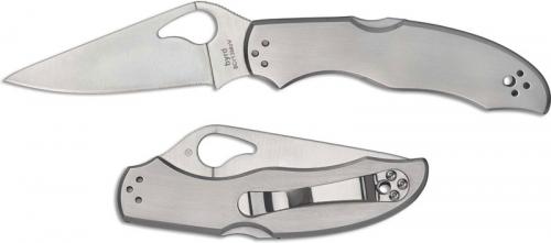 Spyderco Byrd Harrier 2 SS Knife BY01P2 - Value Priced EDC - Drop Point - Stainless Steel - Lock Back Folder