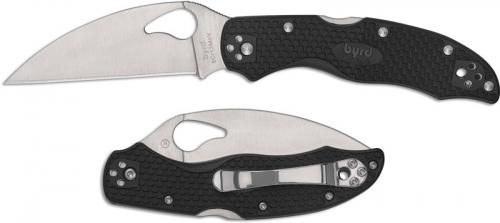 Spyderco Byrd Harrier 2 Wharncliffe BY01PBKWC2 - Plain Edge - Black FRN