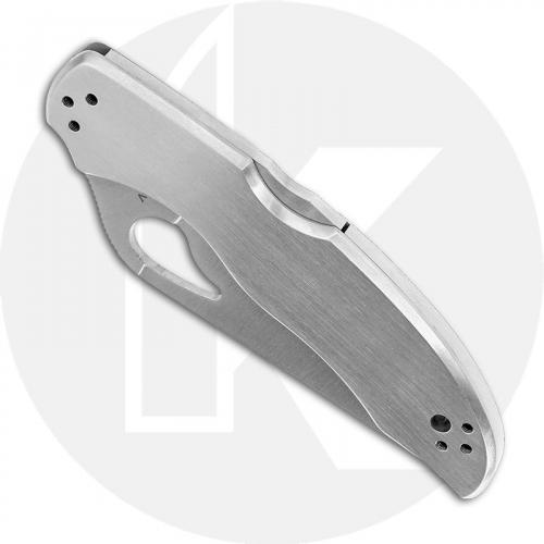Spyderco Byrd Harrier 2 SS Knife BY01PS2 - Value Priced EDC - Part Serrated Drop Point - Stainless Steel - Lock Back Folder