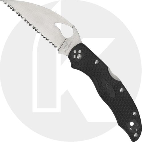 Spyderco Byrd Harrier 2 Wharncliffe BY01SBKWC2 - Serrated - Black FRN