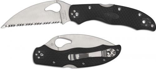 Spyderco Byrd Harrier 2 Wharncliffe BY01SBKWC2 - Serrated - Black FRN