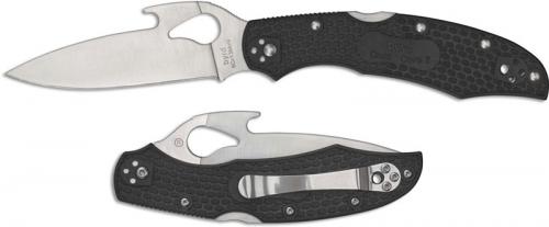 Spyderco Byrd Cara Cara 2 Emerson Opener BY03PBK2W - Value Priced EDC - Plain Edge - Black FRN - Lock Back Folder