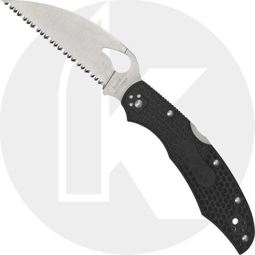 Spyderco Byrd Cara Cara 2 Wharncliffe BY03SBKWC2 - Serrated - Black FRN