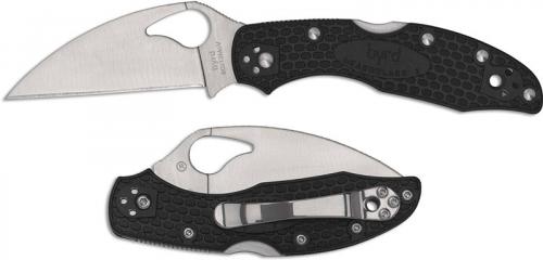 Spyderco Byrd Meadowlark 2 Wharncliffe BY04PBKWC2 - Plain Edge - Black FRN