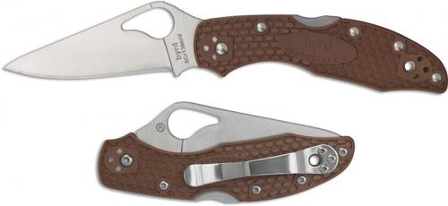 Spyderco Byrd Meadowlark 2 BY04PBN2 Knife Value Price EDC Lock Back Folder Brown FRN