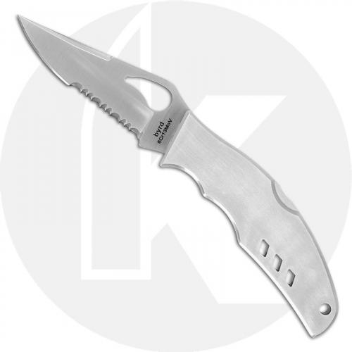 Spyderco Knives: Spyderco Byrd Knife, Flight Part Serrated, SP-BY05PS