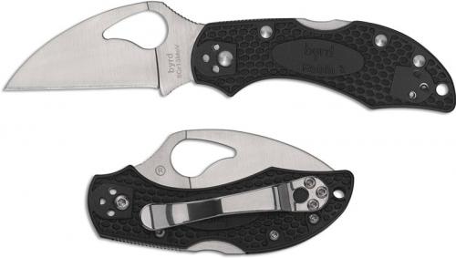 Spyderco Byrd Robin 2 Wharncliffe BY10PBKWC2 - Plain Edge - Black FRN