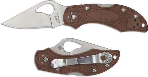 Spyderco Byrd Robin 2 BY10PBN2 Knife Value Price EDC Lock Back Folder Brown FRN