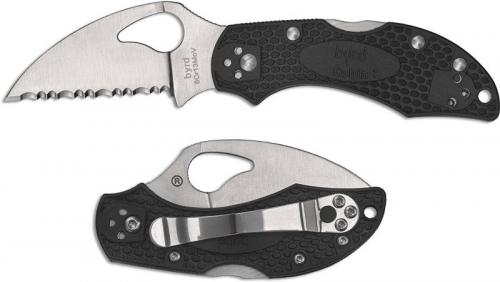 Spyderco Byrd Robin 2 Wharncliffe BY10SBKWC2 - Serrated - Black FRN