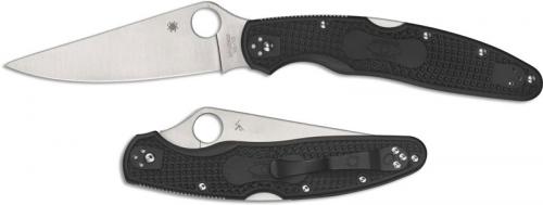 Spyderco C07PBK4 Police 4 Lightweight Knife - 4.39 Inch Drop Point - Black FRN Handle