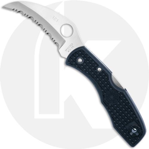 Spyderco Merlin C08SBK - Serrated ATS-55 - Black FRN - Discontinued Item - Serial Numbered - BNIB - 1999