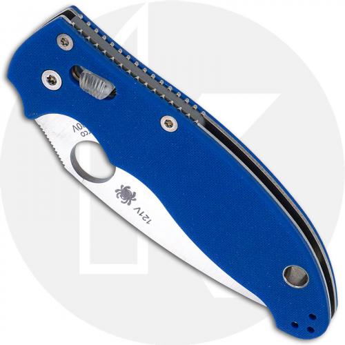 Spyderco Manix 2 C101GPBL2 - Sprint Run - S30V Drop Point - Royal Blue G10 - Discontinued Item - Serial Numbered - BNIB