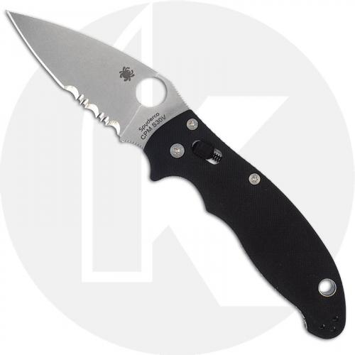 Spyderco Manix2 Knife, Part Serrated, SP-C101GPS2