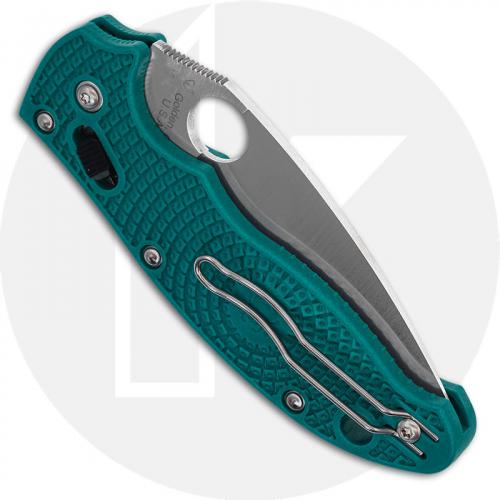 Spyderco Manix 2 Lightweight C101PCBL2 - CPM SPY27 Blade - Aqua Blue FRCP Handle - USA Made