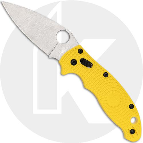 Spyderco Manix 2 Lightweight Salt C101PYL2 Knife - CPM MagnaCut Leaf-Shaped Blade - Yellow FRCP