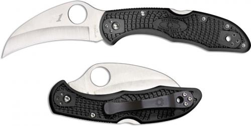 Spyderco C106PBK2 Tasman Salt 2 Rust Proof Hawkbill Blade Black FRN Lockback Folding Knife