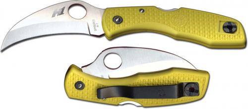 Spyderco Knives: Spyderco Tasman Salt Knife, Yellow Handle, SP-C106PYL