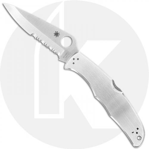 Spyderco Knives: Spyderco Endura 4 SS Knife, Part Serrated, SP-C10PS