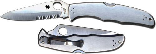 Spyderco Knives Spyderco Endura 4 SS Knife, Part Serrated, SP-C10PS