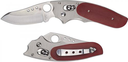 Spyderco Viele Phoenix Knife - C114GPRD - Sprint Run - VG-10 Drop Point - Titanium and Red G10 - Made in Japan