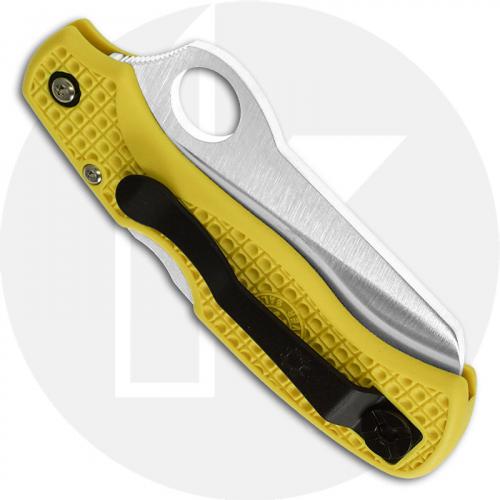 Spyderco Saver Salt 79mm - Serrated H-2 Sheepfoot - Yellow FRN