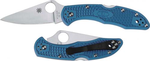 Spyderco Knives Spyderco Delica 4 Lightweight, Blue, SP-C11FPBL