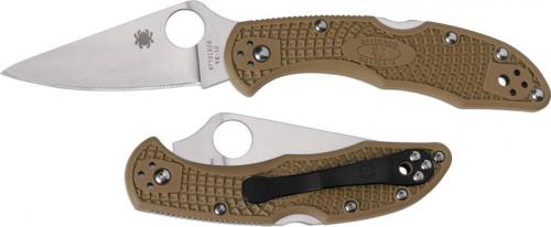 Spyderco Knives Spyderco Delica 4 Lightweight, Brown, SP-C11FPBN