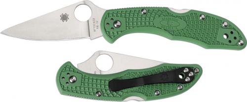 Spyderco Knives Spyderco Delica 4 Lightweight, Green, SP-C11FPGR