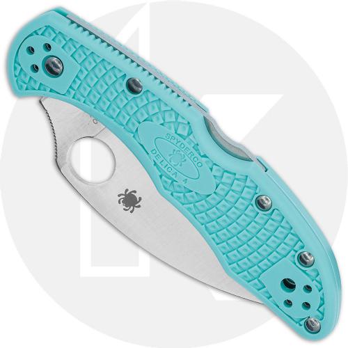 Spyderco Delica 4 Wharncliffe C11FPWCTL - S30V Wharncliffe - Tantalizing Teal - MGE Exclusive