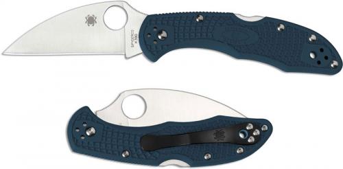 Spyderco Delica 4 Lightweight K390 Wharncliffe - C11FPWK390 - K390 Wharncliffe - Blue FRN - Lock Back