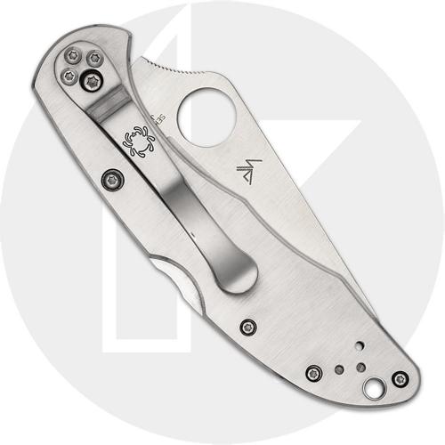 Spyderco Delica 4 SS Knife, Part Serrated, SP-C11PS