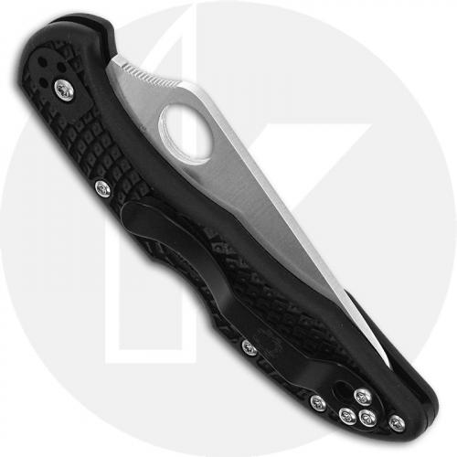 Spyderco Delica 4 Knife, Part Serrated, SP-C11PSBK