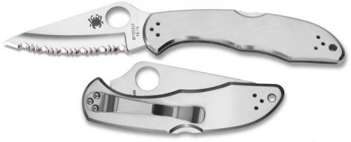 Spyderco Knives Spyderco Delica 4 SS Knife, Serrated, SP-C11S