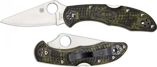 Spyderco Delica 4 Zome Green FRN, C11ZFPGR