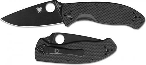Spyderco Tenacious C122CFBBKP Limited Black Blade Carbon Fiber G10 Folding Knife