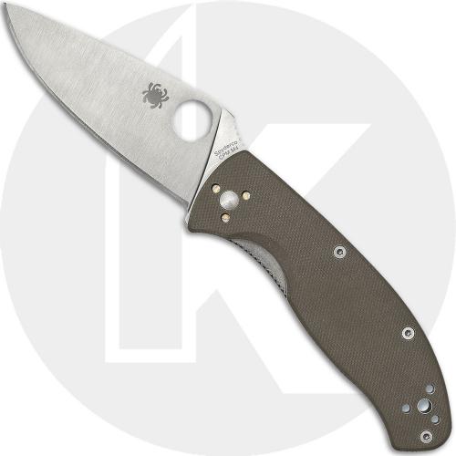 Spyderco Tenacious C122GBNM4PS Knife - Part Serrated M4 Blade - Brown G10 Handle