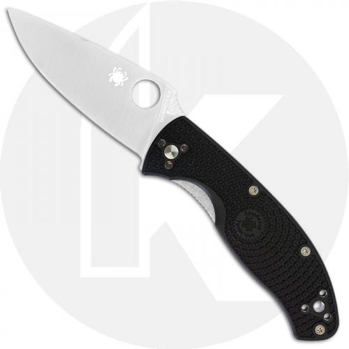 Spyderco Tenacious Lightweight Knife C122PBK - Value Priced Folder - Plain Edge - Liner Lock - Black FRN Handle