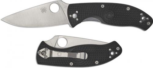 Spyderco Tenacious Lightweight Knife C122PBK - Value Priced Folder - Plain Edge - Liner Lock - Black FRN Handle