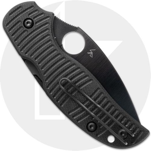 Spyderco Sage 5 C123GPBKMCBK Knife - DLC CPM MagnaCut Leaf - Black G10