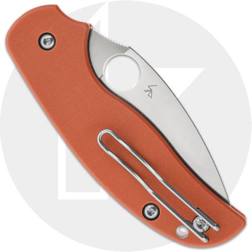 Spyderco Sage 6 C123GPBOR Knife - CPM REX 121 Leaf - Burnt Orange G10