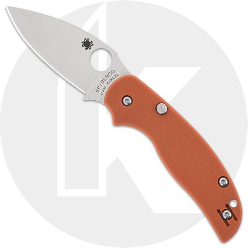 Spyderco Sage 6 C123GPBOR Knife - CPM REX 121 Leaf - Burnt Orange G10