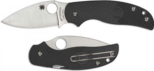 Spyderco C123PBK Sage 5 Lightweight Knife - Satin Blade - Black FRN Handle with Compression Lock