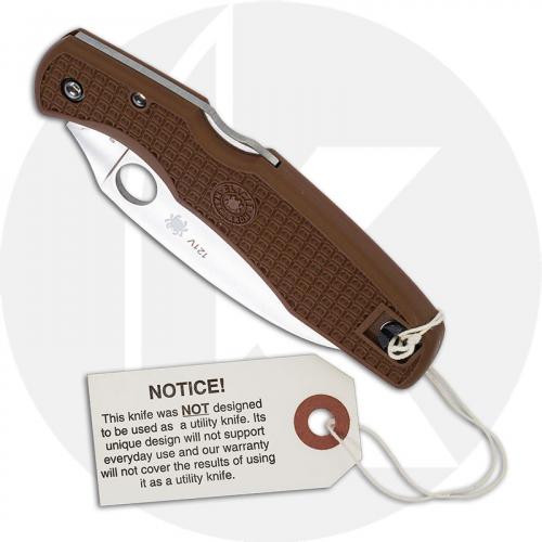 Spyderco Matriarch C12PBN - 2010 Sprint Run - Plain Edge - Brown FRN - Discontinued Item - Serial # - BNIB - Japan Made