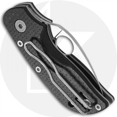 Spyderco Chicago C130CFP - S30V Leaf Blade - Black Carbon Fiber - Discontinued Item - Serial Numbered - BNIB