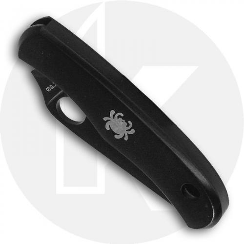 Spyderco Bug Slip Joint Knife - C133BKP - Black 3Cr13 Drop Point - Black Stainless Steel - Key Ring Hole