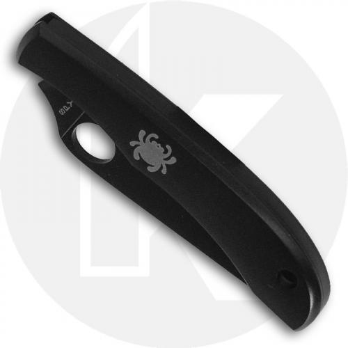 Spyderco Honeybee Slip Joint Knife - C137BKP - Black 3Cr13 Drop Point - Black Stainless Steel - Key Ring Hole