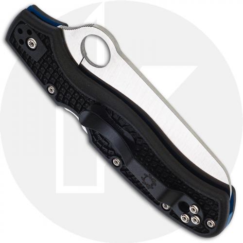 Spyderco Rescue 3 Lightweight - C14FSBKBL3 - Thin Blue Line - Serrated - Black / Blue FRN